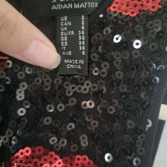 NWT Aidan Mattox Lip Dress - Picture 4 of 8